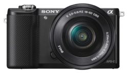 Sony - A5000 20MP - Compact System Camera with 16-50mm Lens
